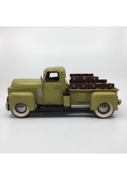 El Yapımı Açık Yeşil Dekoratif Klasik Nostaljik Metal Model Kamyonet fırsatları