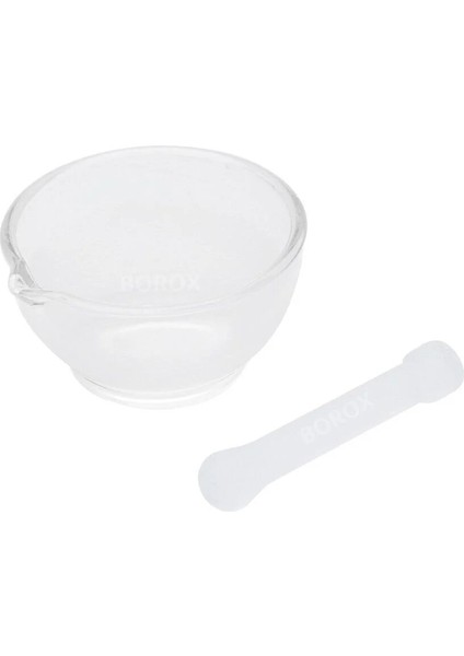 Cam Havan Tokmaklı 90 mm - Havan ve Eli - 1 Set/Paket - Isı ve Kimyasala Dayanıklı