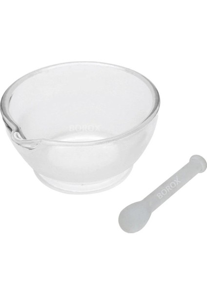 Cam Havan Tokmaklı 150 mm - Havan ve Eli - 1 Set/Paket - Isı ve Kimyasala Dayanıklı