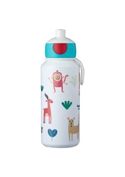 Drinking Bottle Pop Up Campus Içecek Şişesi 400 ml - Animal Friends