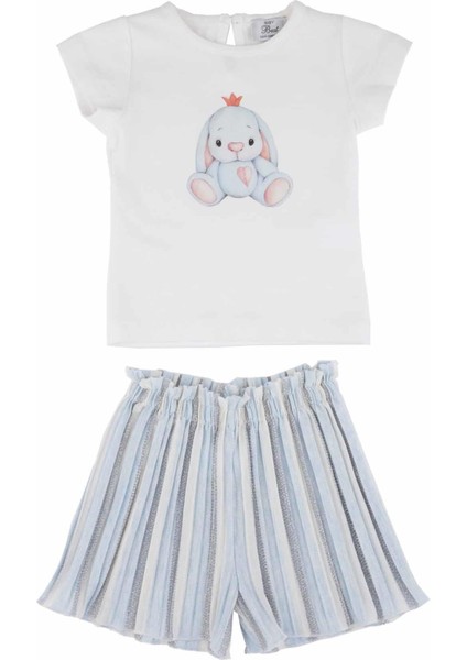 Kız Bebek Baskılı Tshırt ikili Takım