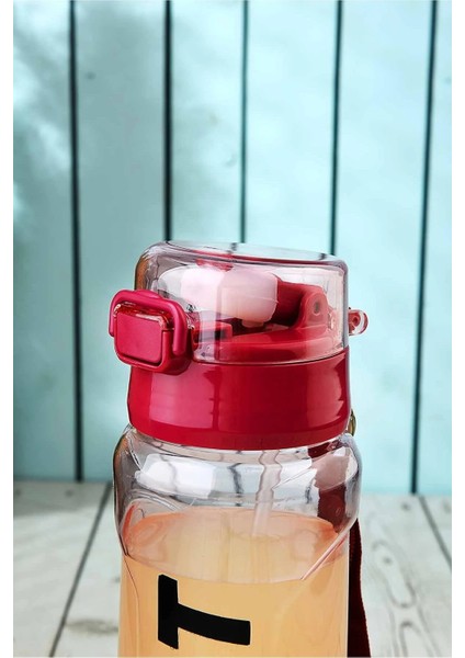Kırmızı Sport Sporcu Öğrenci 700 ml Suluk Matara %100 Sızdırmaz Kilitli Ipli Üst Kalite Bpa Içermez indirimleri
