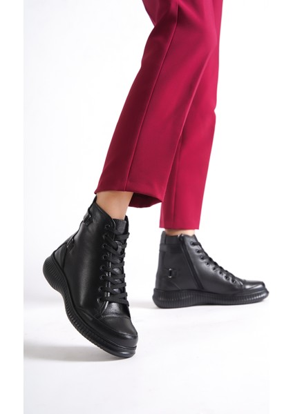 Hakiki Deri Kadın Günlük Bot Bootie KCM-909