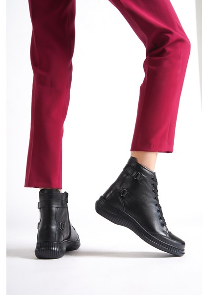 Hakiki Deri Kadın Günlük Bot Bootie KCM-909 modelleri