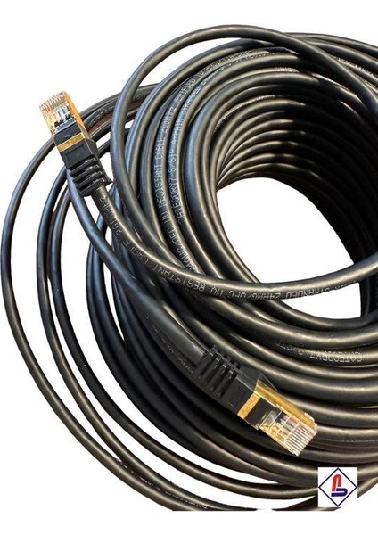 40 Metre Cat7 Kablo Siyah Cat7 Kablo 40 Metre