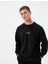 K24 4Wam70043Nk 999 Siyah Erkek Polyester Sweatshirt 1