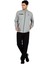 Gri Melanj Erkek Yarım Balıkçı Yaka Boydan Fermuarlı Eşofman Takım EDY19102G 1