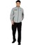 Gri Melanj Erkek Yarım Balıkçı Yaka Boydan Fermuarlı Eşofman Takım EDY19102G 5