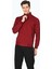 Bordo Erkek Yarım Balıkçı Yaka Fermuarlı Eşofman Takım EDY19102B 3