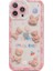 Apple iPhone 14 Pro Max Uyumlu Kılıf Zebana Bear And Rabbit Silikon Kılıf Pembe 2