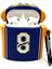 Airpods 1/2. Nesil Uyumlu Sevilen Basketbolcu Forması Mor Lakers 8 Tasarımlı Hediye Kılıf 3
