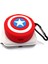 Airpods 1/2. Nesil Sevilen Karakter Captain America Kalkan Tasarımlı Hediye Kılıf 5
