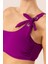 3405 Mor Tek Omuz Bikini Takımı 3
