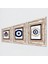 Stone Nazar Çerçeveli Taş Duvar Tablosu 3’lü Set - Dekoratif Modern Sanat, Ev ve Ofis Dekoru |TK3-1724| 2