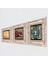 Stone Hayat Ağacı, Leonardo da Vinci Vitruvius Adamı, Nar Çerçeveli Taş Duvar Tablosu 3’lü Set - Dekoratif Modern Sanat, Ev ve Ofis Dekoru |TK3-1386| 2