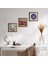 Nazar, Kelebekli Çiçek, Nar Taş Duvar Tablosu Ahşap Çerçeveli Duvar Dekoru 3 Parça Tablo Seti Wall Art W3-1184 1