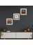 Yaşam Çiçeği, Nar Çerçeveli Taş Duvar Tablosu 3’lü Set - Dekoratif Modern Sanat, Ev ve Ofis Dekoru |TK3-819| 1