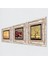 Stone Gustav Klimt Hayat Ağacı, Da Vinci Vitruvius Adamı, Nar Çerçeveli Taş Duvar Tablosu 3’lü Set - Dekoratif Modern Sanat, Ev ve Ofis Dekoru |TK3-1358| 2