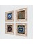 Stone Yaşam Çiçeği, Nazar, Tavus Kuşu Çerçeveli Taş Duvar Tablosu 4’lü Set - Dekoratif Modern Sanat, Ev ve Ofis Dekoru |TK4-1253| 2