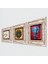 Fil, Nazar, Şahmeran Çerçeveli Taş Duvar Tablosu 3’lü Set - Dekoratif Modern Sanat, Ev ve Ofis Dekoru |TK3-278| 2