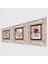 Gül Çiçek Taş Duvar Tablosu Çerçeveli Duvar Dekoru 3 Parça Tablo Seti Wall Art T3-1716 2