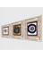 Stone Nazar Çerçeveli Taş Duvar Tablosu 3’lü Set - Dekoratif Modern Sanat, Ev ve Ofis Dekoru |TK3-1911| 2