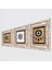 Stone Nazar Çerçeveli Taş Duvar Tablosu 3’lü Set - Dekoratif Modern Sanat, Ev ve Ofis Dekoru |TK3-1739| 2