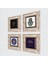 Stone Nazar, Hayat Ağacı, Fatma Ana Eli (Hamsa) Çerçeveli Taş Duvar Tablosu 4’lü Set - Dekoratif Modern Sanat, Ev ve Ofis Dekoru |TK4-1173| 2