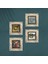 Monet Japon Kostümü, Bahçede, Gül Çiçekli Kemer, Gün Doğumu Çerçeveli Taş Duvar Tablosu 4’lü Set - Dekoratif Modern Sanat, Ev ve Ofis Dekoru |TK4-1180| 4