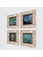 Van Gogh Yıldızlı Gece, Badem Ağacı, İrisler, Otoportre Çerçeveli Taş Duvar Tablosu 4’lü Set - Dekoratif Modern Sanat, Ev ve Ofis Dekoru |TK4-01| 2