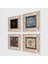 Yaşam Çiçeği, Hayat Ağacı Taş Duvar Tablosu Çerçeveli Duvar Dekoru 4 Parça Tablo Seti Wall Art T4-119 2