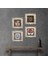 Sri Yantra, Çingene Kızı Mozaiği, Çini Sanatı, Nar Ağacı Taş Duvar Tablosu Çerçeveli Duvar Dekoru 4 Parça Tablo Seti Wall Art T4-276 1
