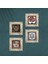 Sri Yantra, Çingene Kızı Mozaiği, Çini Sanatı, Nar Ağacı Taş Duvar Tablosu Çerçeveli Duvar Dekoru 4 Parça Tablo Seti Wall Art T4-276 4