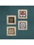 Sri Yantra, Mozaik, Çini Sanatı, Nar Ağacı Taş Duvar Tablosu Çerçeveli Duvar Dekoru 4 Parça Tablo Seti Wall Art T4-277 4