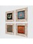 Yaşam Çiçeği, Sri Yantra, Şahmeran Taş Duvar Tablosu Çerçeveli Duvar Dekoru 4 Parça Tablo Seti Wall Art T4-466 2