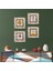 Gül Çiçek, Minimalist Taş Duvar Tablosu Çerçeveli Duvar Dekoru 4 Parça Tablo Seti Wall Art T4-1365 1