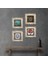Sri Yantra, Van Gogh Badem Ağacı, Çini Sanatı, Nar Ağacı Taş Duvar Tablosu Çerçeveli Duvar Dekoru 4 Parça Tablo Seti Wall Art T4-274 1