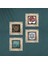 Sri Yantra, Van Gogh Badem Ağacı, Çini Sanatı, Nar Ağacı Taş Duvar Tablosu Çerçeveli Duvar Dekoru 4 Parça Tablo Seti Wall Art T4-274 4