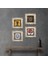 Sri Yantra, Antik Mısır, Çini Sanatı, Nar Ağacı Taş Duvar Tablosu Çerçeveli Duvar Dekoru 4 Parça Tablo Seti Wall Art T4-275 1