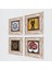 Sri Yantra, Antik Mısır, Çini Sanatı, Nar Ağacı Taş Duvar Tablosu Çerçeveli Duvar Dekoru 4 Parça Tablo Seti Wall Art T4-275 2