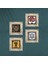 Sri Yantra, Antik Mısır, Çini Sanatı, Nar Ağacı Taş Duvar Tablosu Çerçeveli Duvar Dekoru 4 Parça Tablo Seti Wall Art T4-275 4