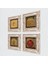 Hiç, Ayet-el Kürsi, Esma'ül Hüsna, Bereket Duası Taş Duvar Tablosu Çerçeveli Duvar Dekoru 4 Parça Tablo Seti Wall Art T4-1378 2