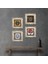 Sri Yantra, Nazar, Çini Sanatı, Nar Ağacı Taş Duvar Tablosu Çerçeveli Duvar Dekoru 4 Parça Tablo Seti Wall Art T4-281 1