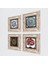 Mandala, Sri Yantra, Çini Sanatı, Nar Ağacı Taş Duvar Tablosu Çerçeveli Duvar Dekoru 4 Parça Tablo Seti Wall Art T4-289 2