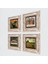 Leonardo da Vinci, Claude Monet, Çığlık, Yerli Kadınlar Taş Duvar Tablosu Çerçeveli Duvar Dekoru 4 Parça Tablo Seti Wall Art T4-1741 2
