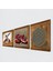 Yaşam Çiçeği, Semazen, Nar Taş Duvar Tablosu Ahşap Çerçeveli Duvar Dekoru 3 Parça Tablo Seti Wall Art W3-895 2
