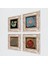 Yaşam Çiçeği, Bereket Duası, Şahmeran Taş Duvar Tablosu Çerçeveli Duvar Dekoru 4 Parça Tablo Seti Wall Art T4-454 2