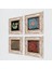 Yaşam Çiçeği, Desen, Şahmeran Taş Duvar Tablosu Çerçeveli Duvar Dekoru 4 Parça Tablo Seti Wall Art T4-455 2