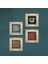 Yaşam Çiçeği, Desen, Şahmeran Taş Duvar Tablosu Çerçeveli Duvar Dekoru 4 Parça Tablo Seti Wall Art T4-455 4