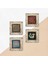 Yaşam Çiçeği, Desen, Şahmeran Taş Duvar Tablosu Çerçeveli Duvar Dekoru 4 Parça Tablo Seti Wall Art T4-455 5